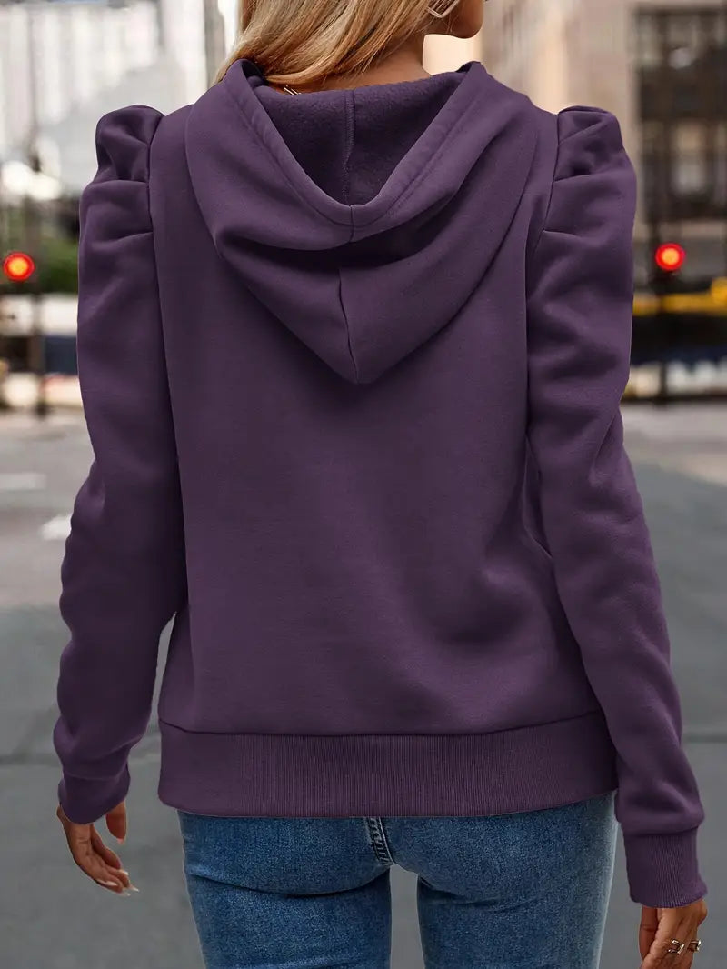 Ronja – Kapuzenpullover con Puffärmeln
