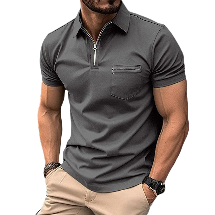 Miguel - Elegante polo con cremallera de manga corta