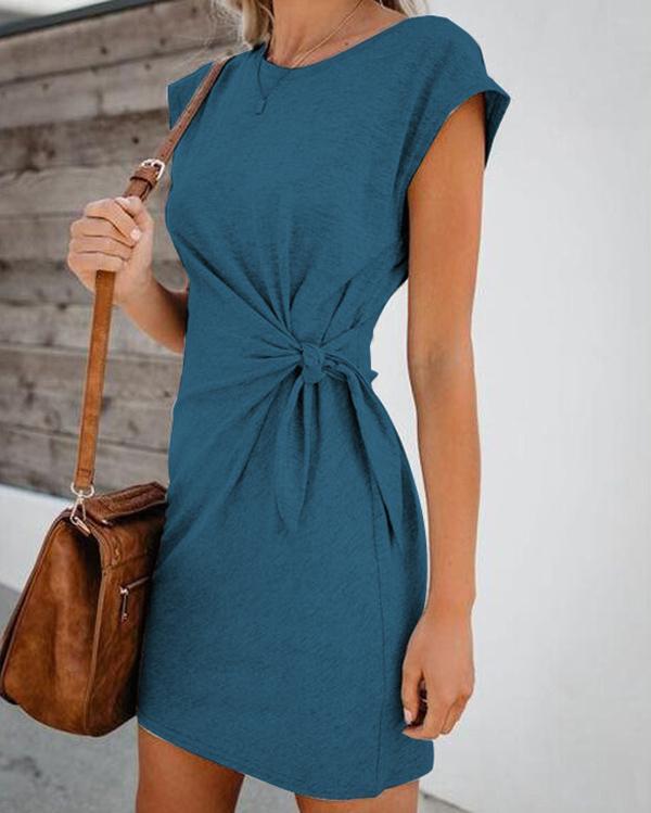 Athena - Mini Vestido Liso