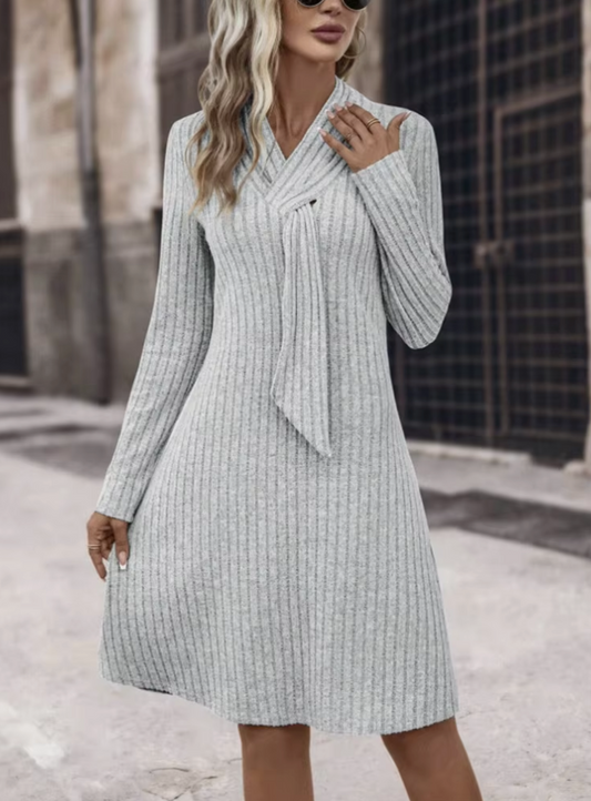 Valeen – Vestido de punto de manga larga