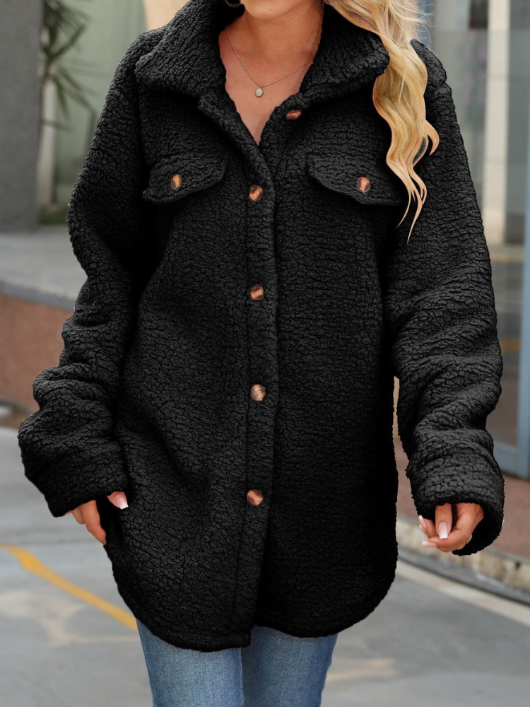 Aida - Elegante chaqueta oversize de forro polar