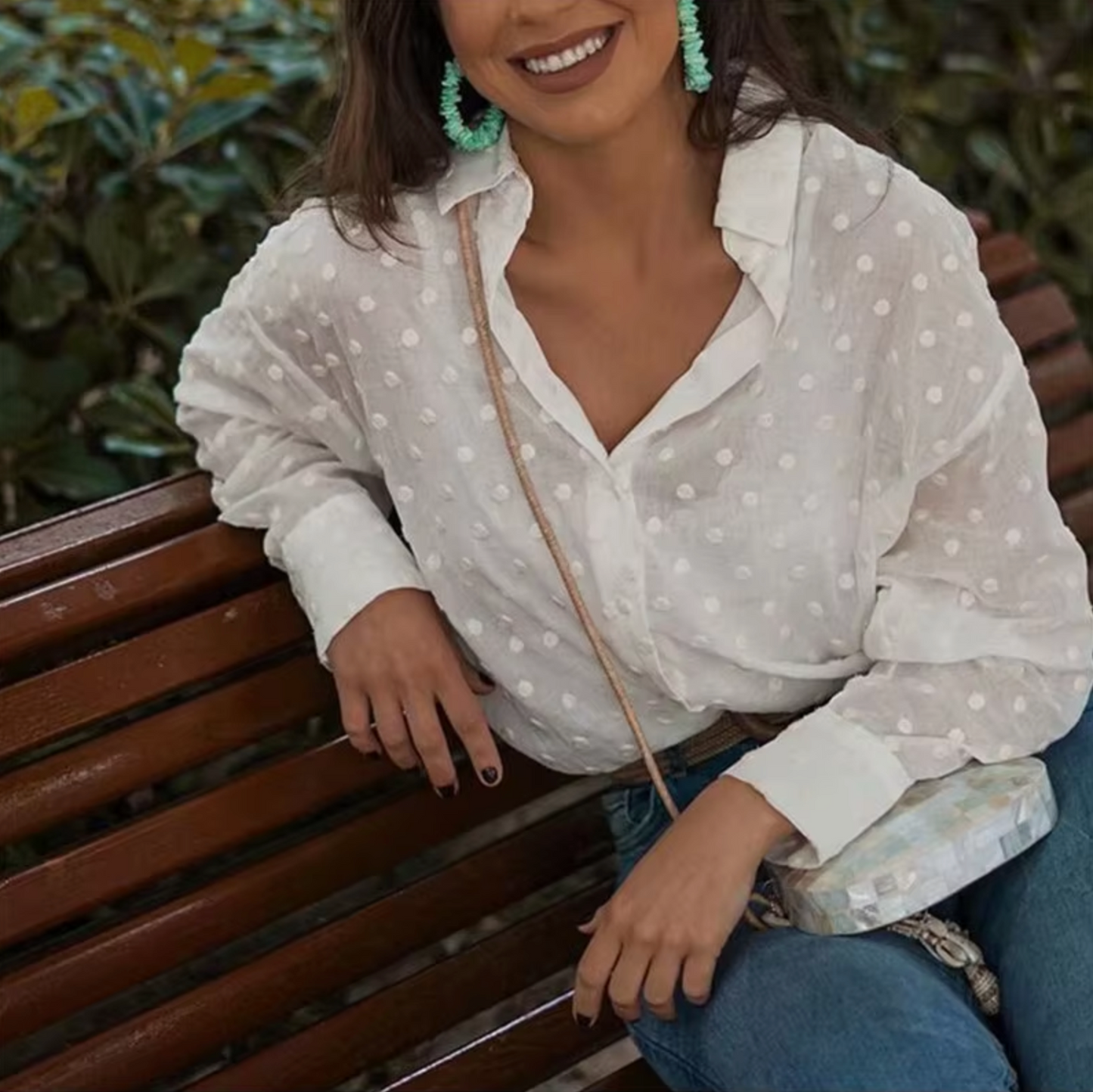 Ashi – Blusa elegante de manga larga
