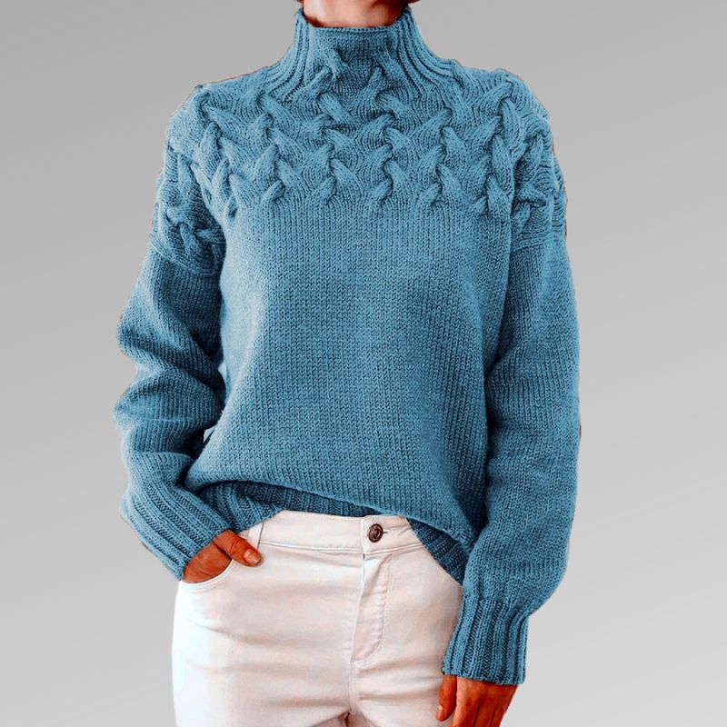 Camelia - Suéter elegante de punto con cuello alto