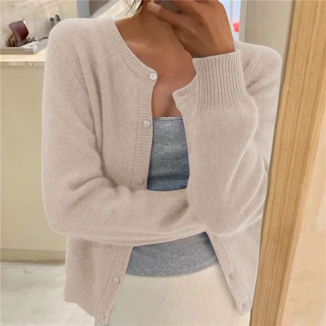 Hailee - Chaqueta de punto chic con botones