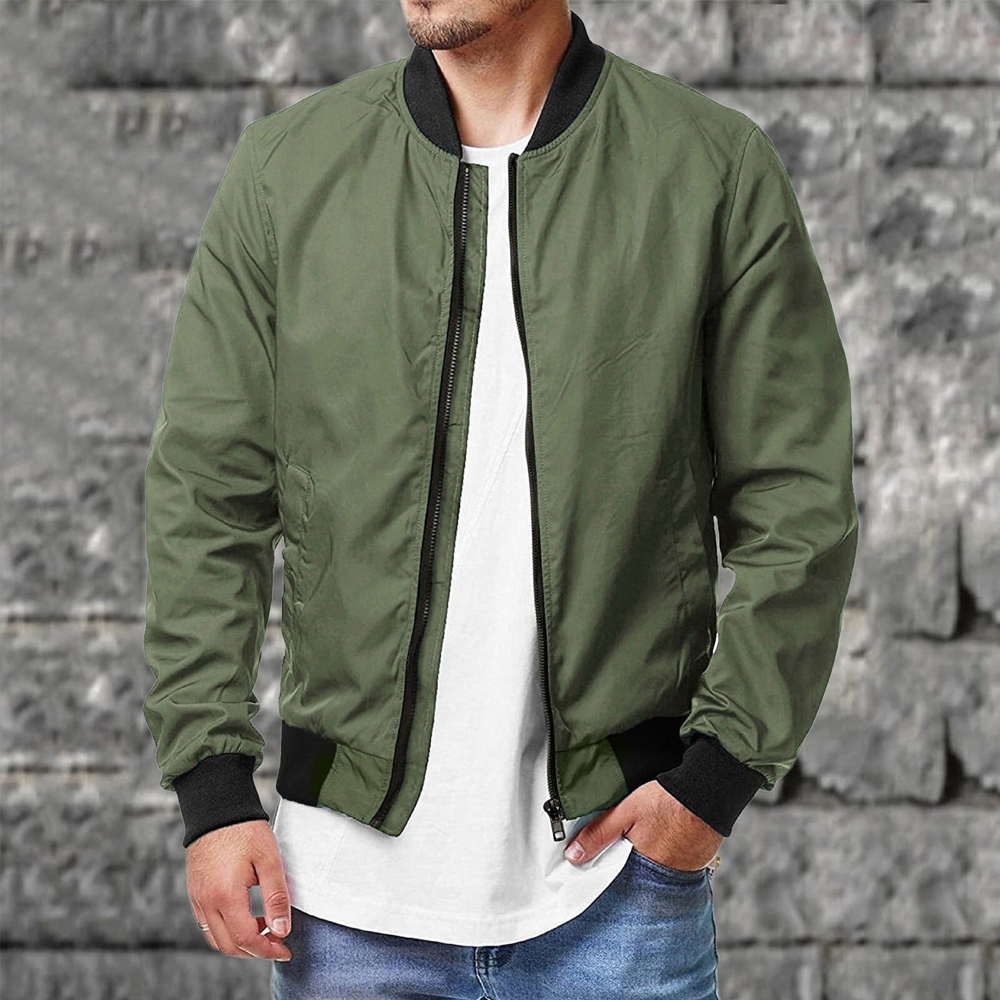 Kurt - Chaqueta bomber de estilo casual