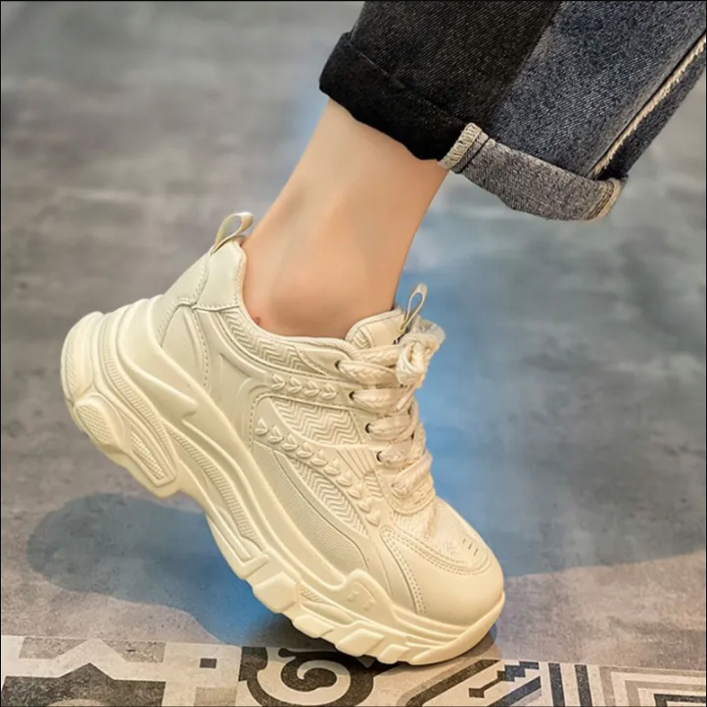 Armie – Zapatillas para correr con suela gruesa
