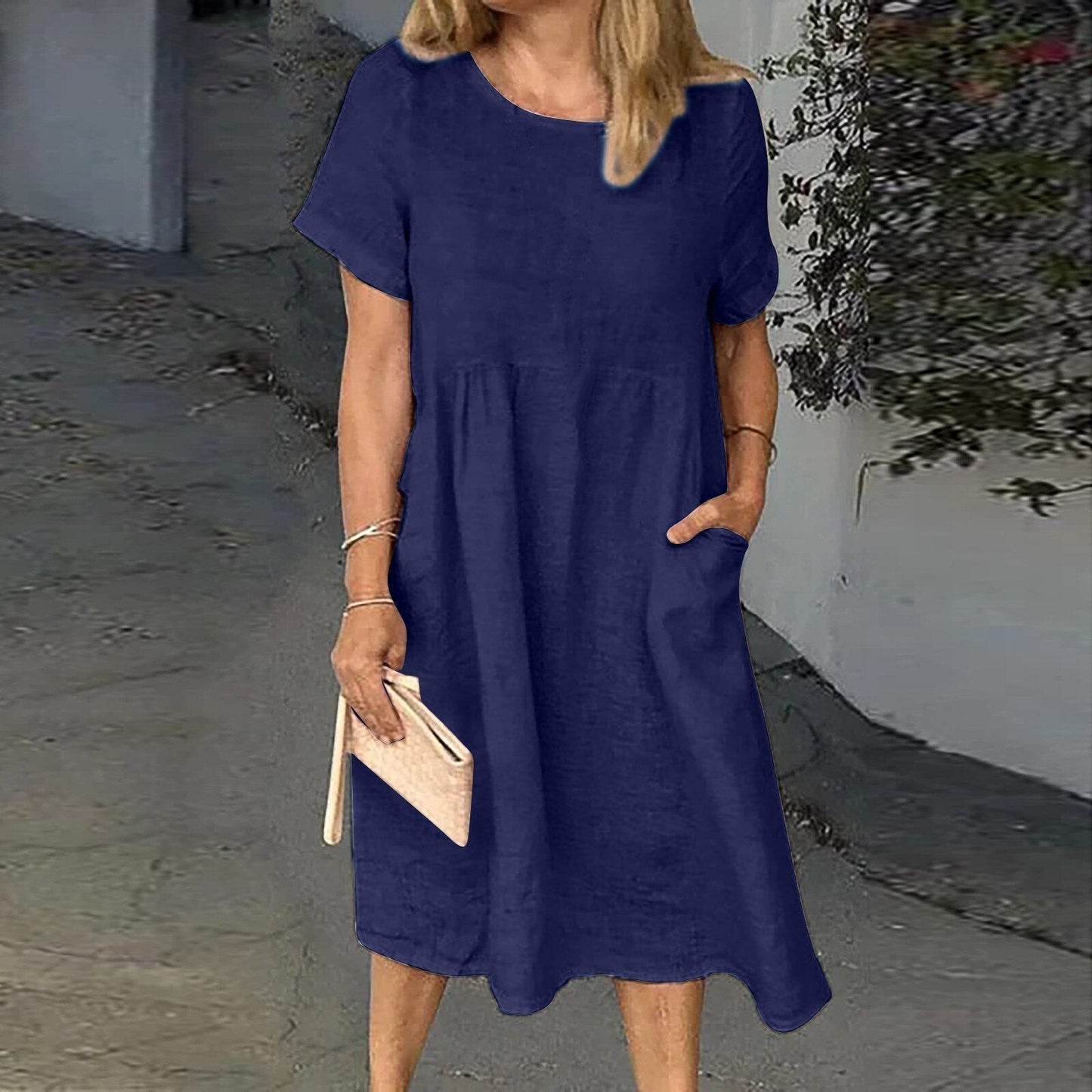 Elma - Vestido holgado de manga corta