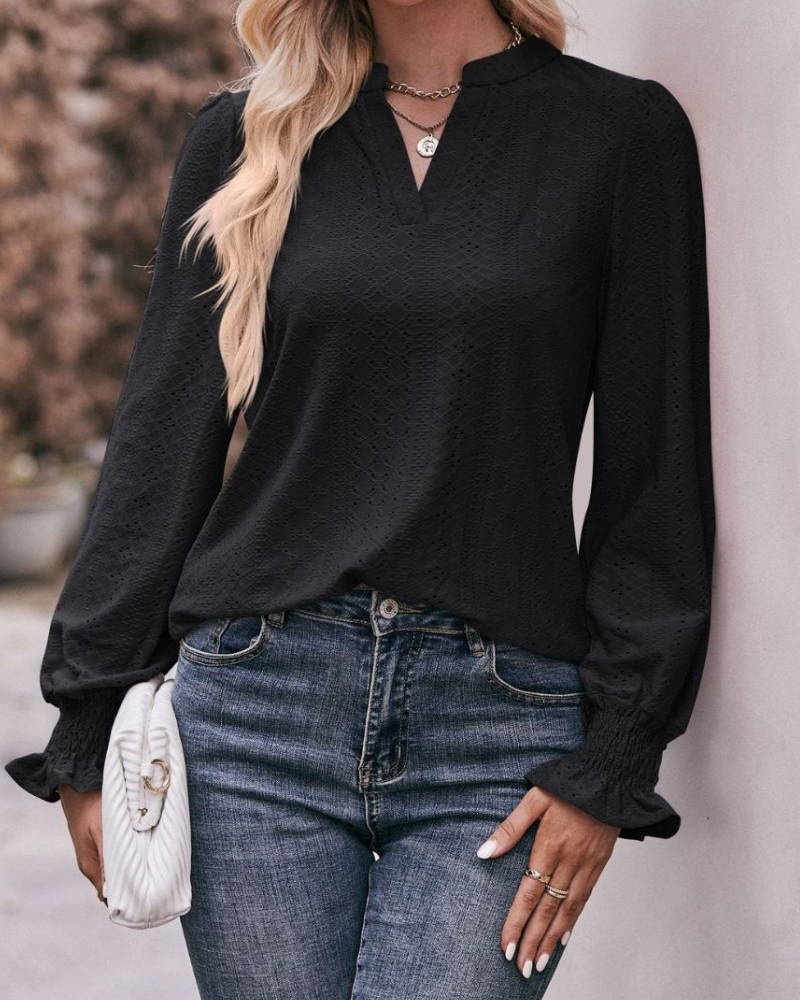 Melody - Blusa de manga larga de estilo informal