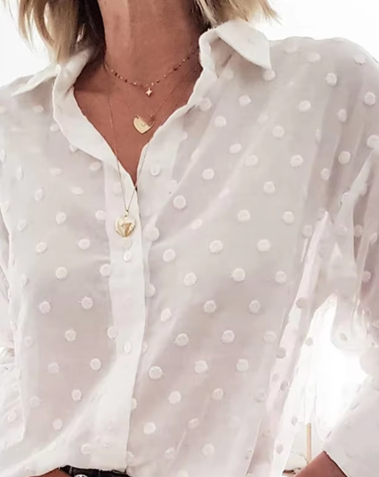 Ashi – Blusa elegante de manga larga