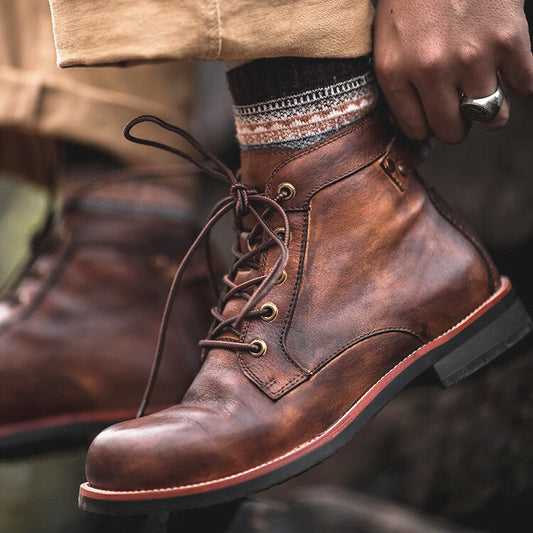 Clyde - Botas ortopédicas de piel para hombre