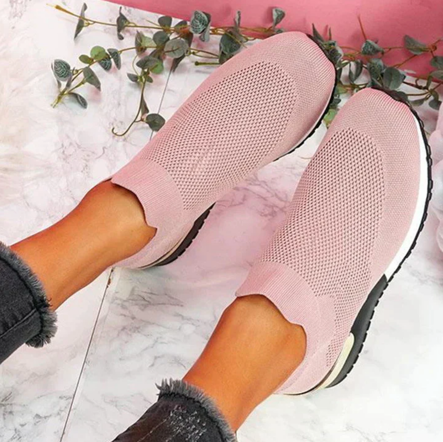 Bracken – Zapatos para correr de malla sin cordones