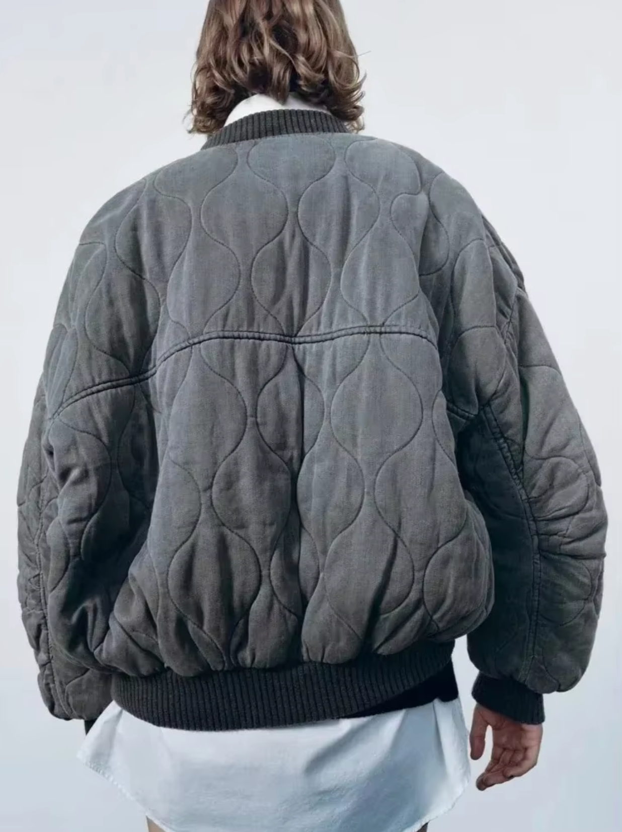 Emery – Chaqueta de algodón con cuello redondo