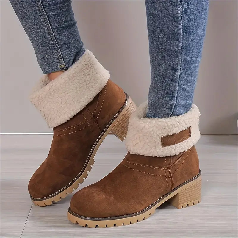 Avril - Botas de nieve con forro polar y caña media