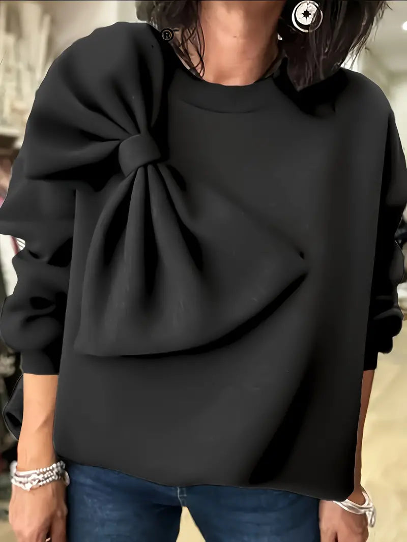 Benia – Suéter elegante con un gran lazo