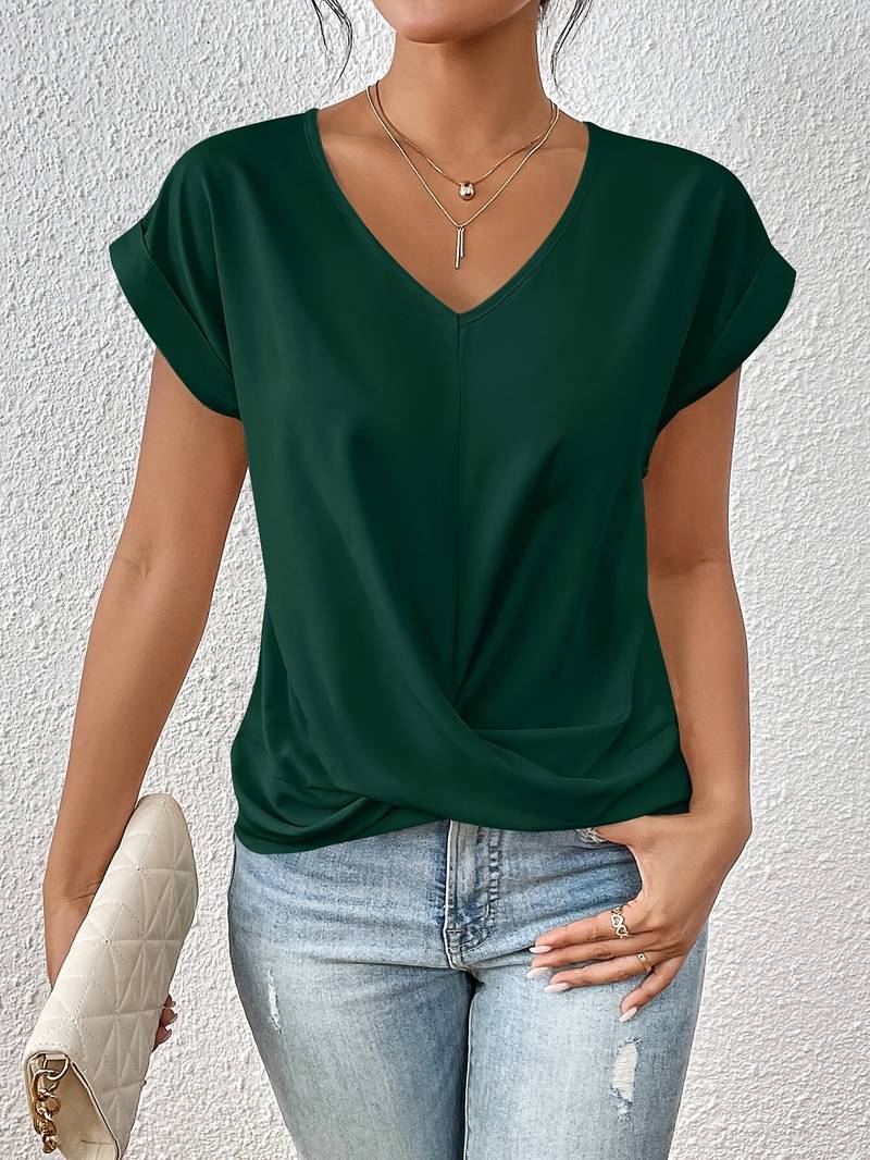 Tiara - Camisa casual elegante con cuello en V