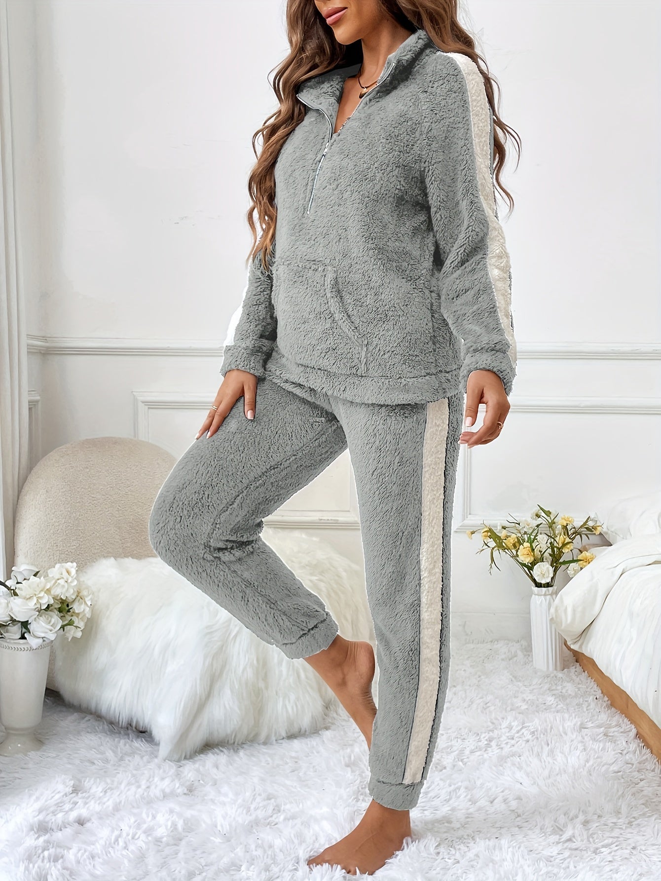 Valerina - Cálido conjunto de chaqueta y pantalón de forro polar