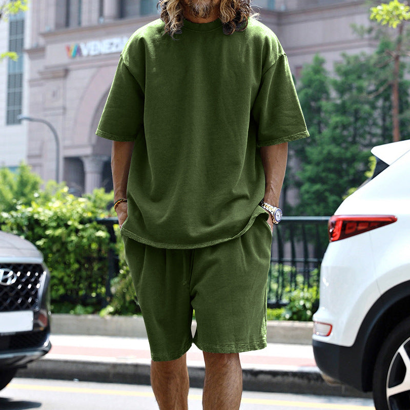 Johan - Conjunto casual de camiseta oversize y pantalón corto