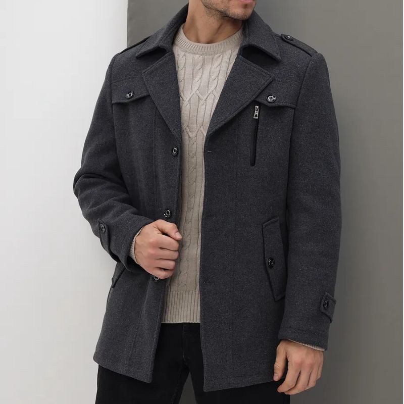 Conan - Trenchcoat elegante de media longitud para hombre