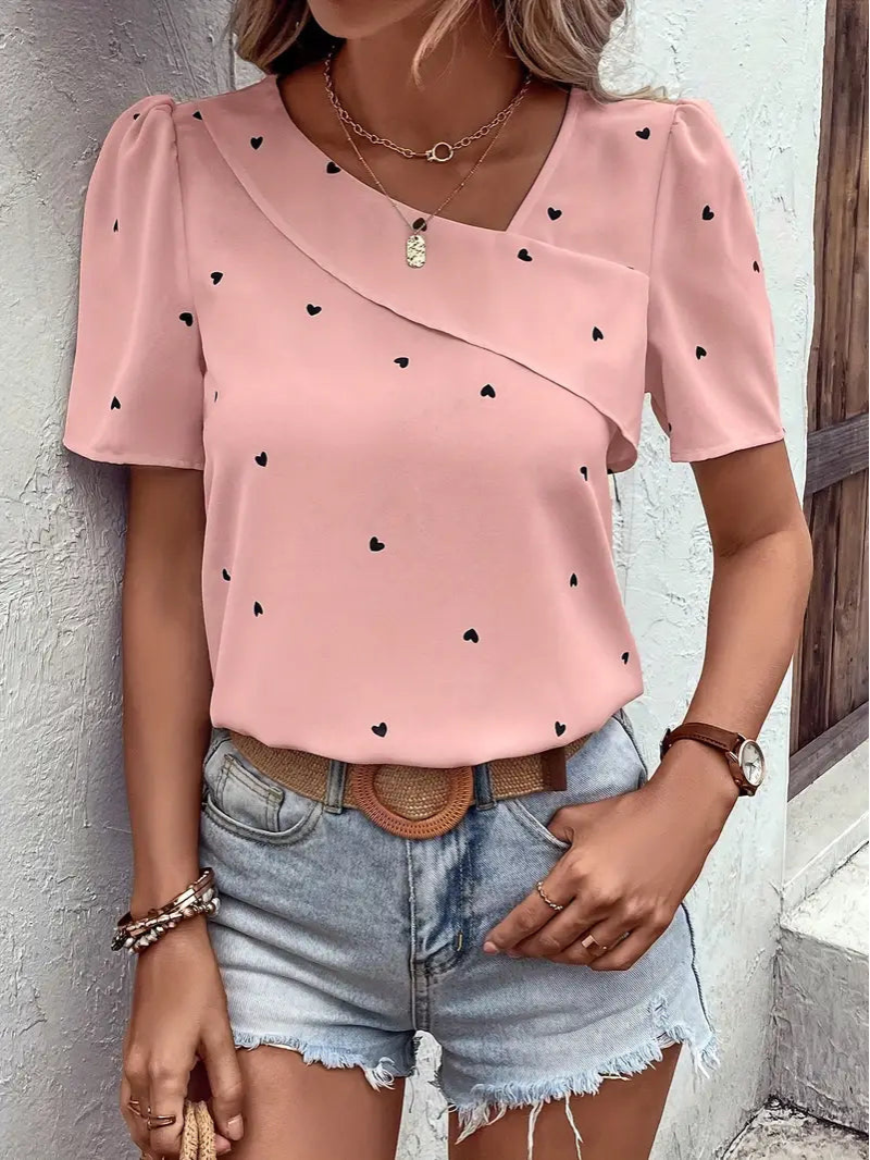 Danaya - Elegante blusa de manga corta con estilo