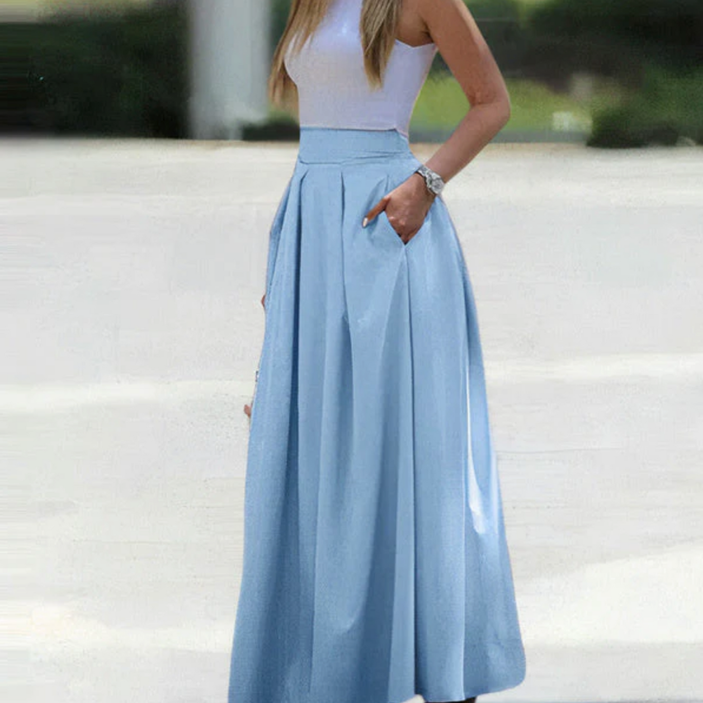 Sadira – Falda elegante, plisada y holgada