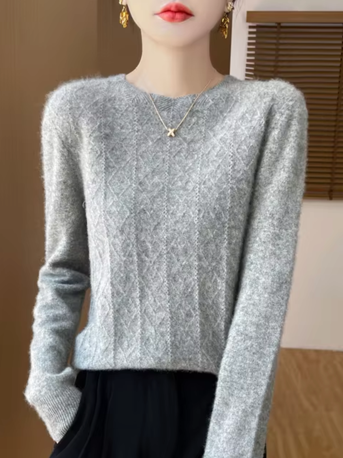 Akia – Jersey de punto de lana cashmere