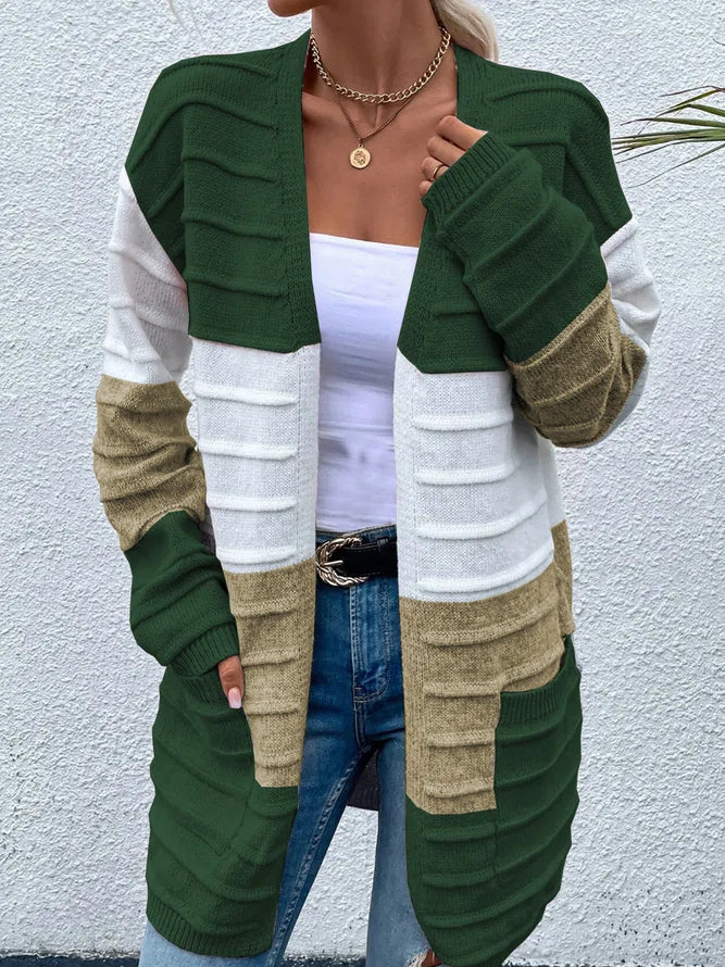 Dariela - Cárdigan elegante de colores a rayas