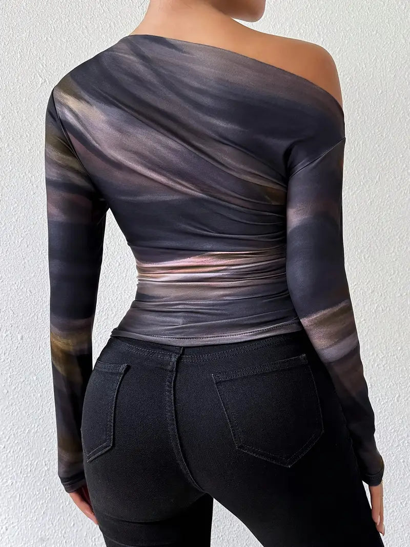 Valeria – Top elegante con hombros descubiertos