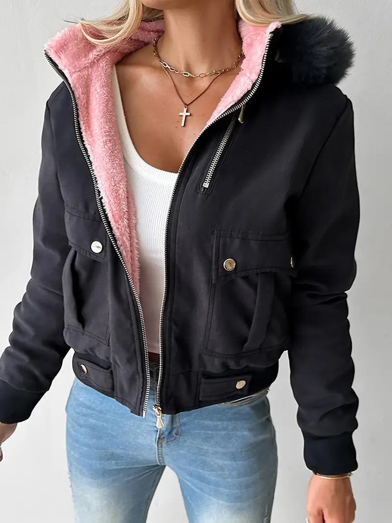 Barbara – Chaqueta corta confeccionada en forro polar de algodón