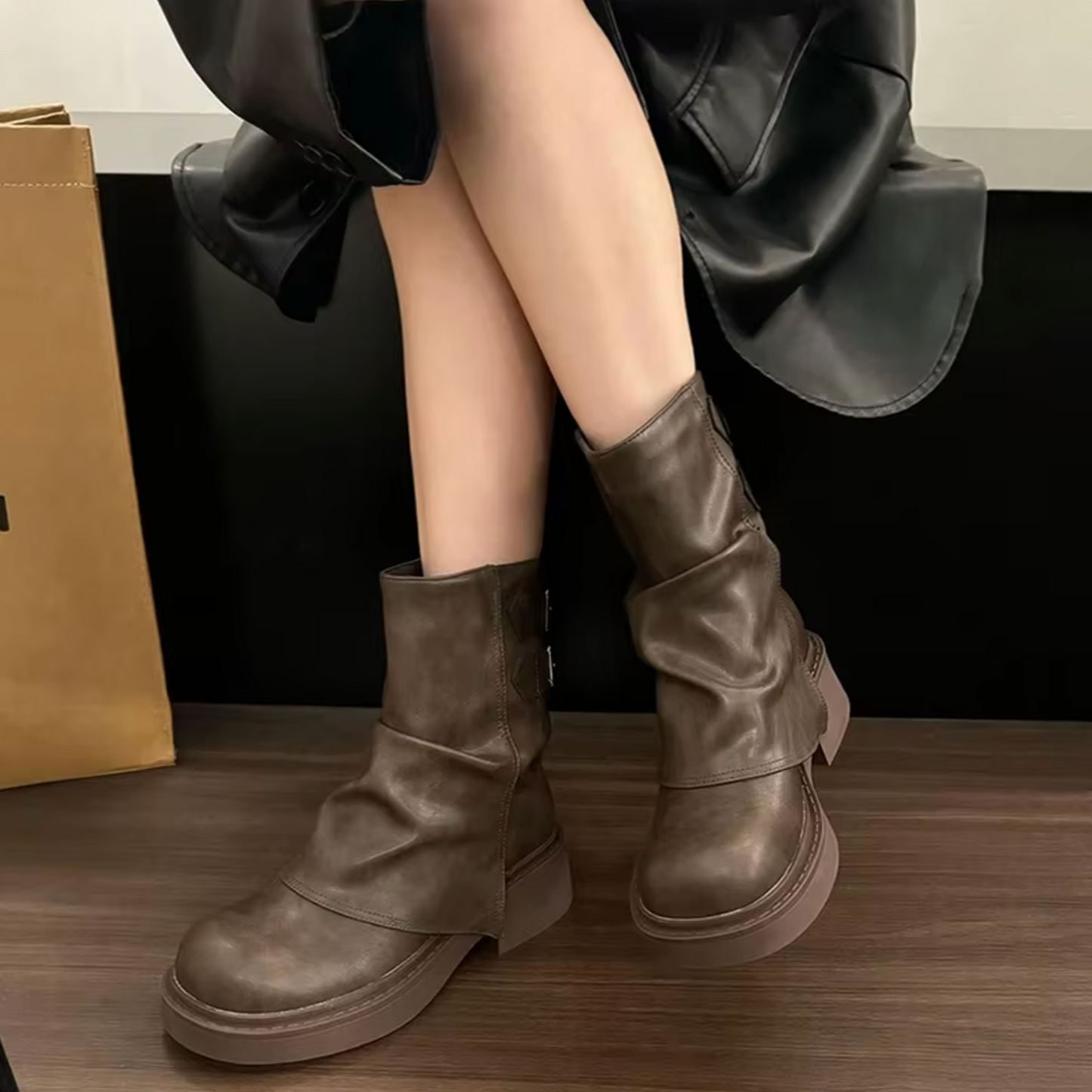 Augusta – Botas sin cordones de cuero vintage