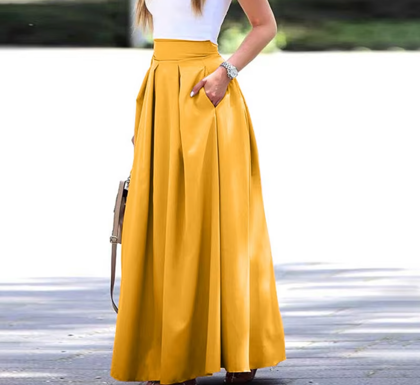 Sadira – Falda elegante, plisada y holgada