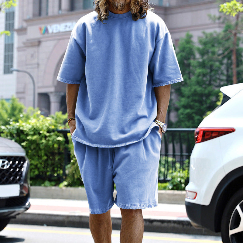 Johan - Conjunto casual de camiseta oversize y pantalón corto