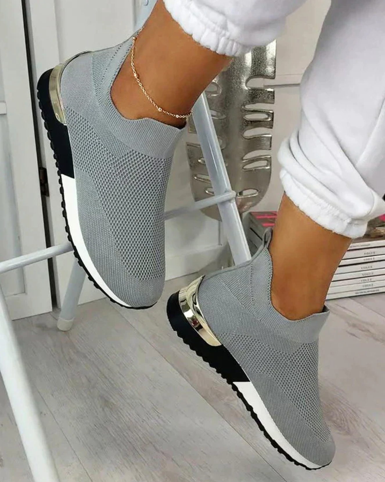 Bracken – Zapatos para correr de malla sin cordones