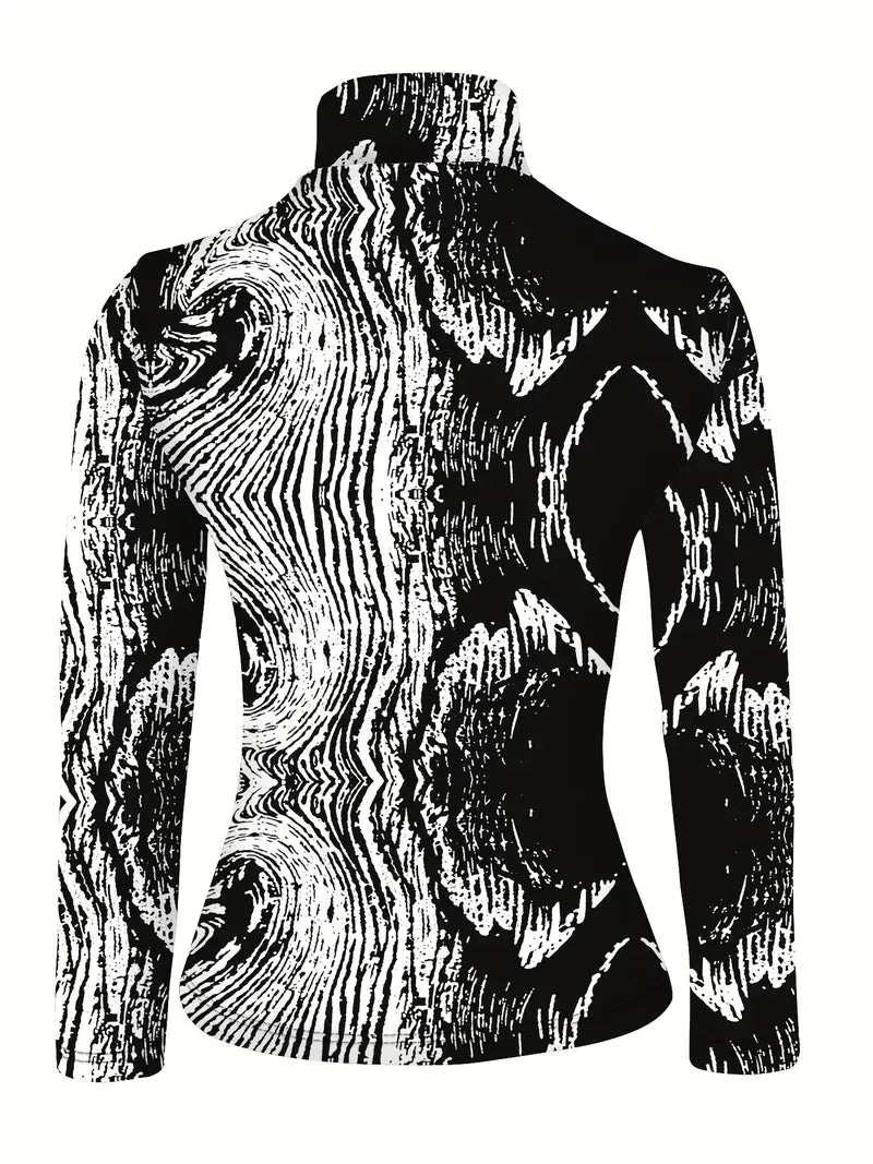Gabriella - Top de cuello alto y manga larga