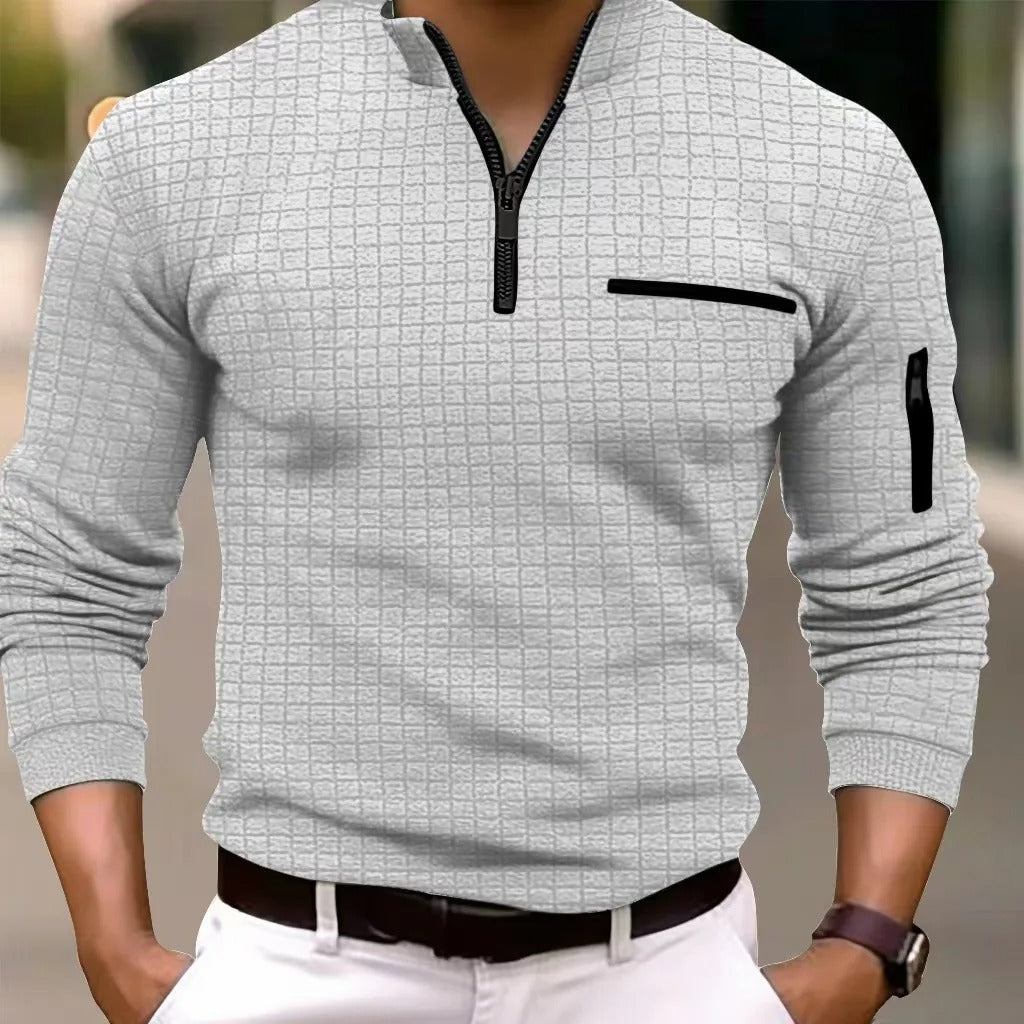 Gustin - Elegante camisa a cuadros de manga larga