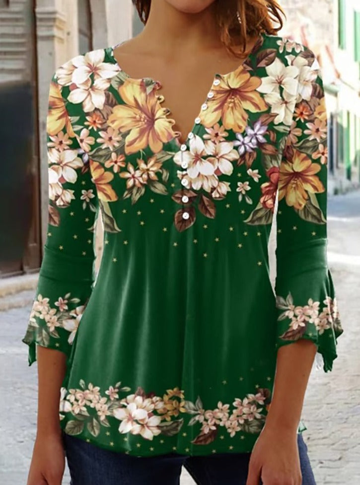 Violeta - Elegante blusa floral con estilo