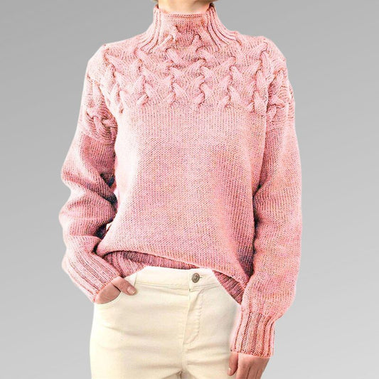 Camelia - Suéter elegante de punto con cuello alto