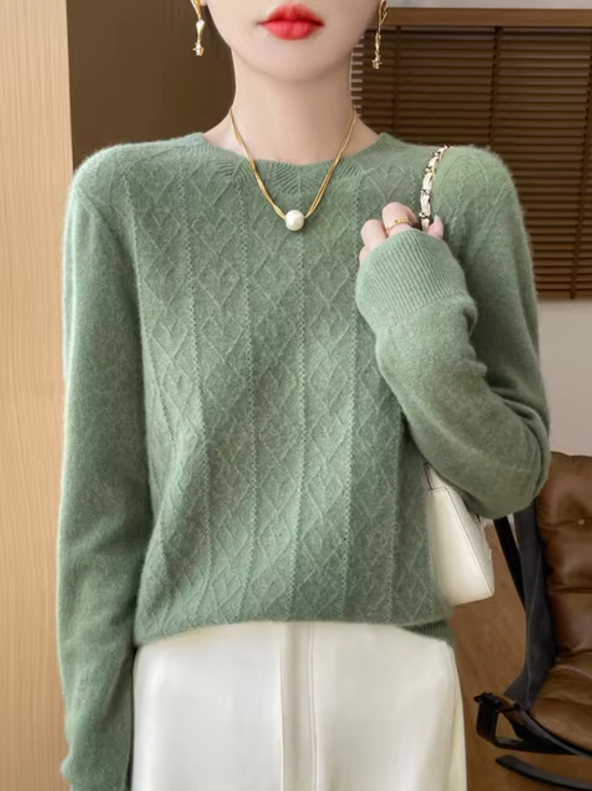 Akia – Jersey de punto de lana cashmere