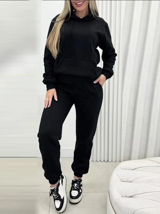 Eleny - Conjunto informal de chaqueta con capucha y pantalones