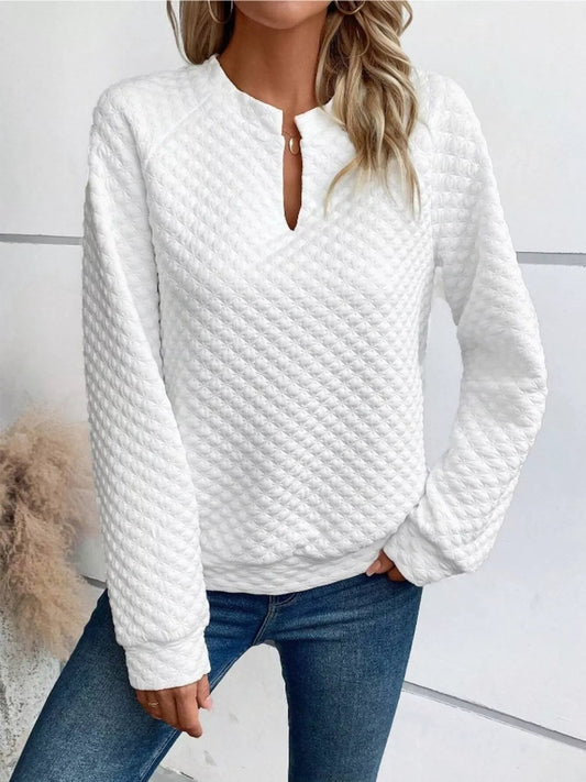 Adele - Elegante jersey cálido con cuello en V