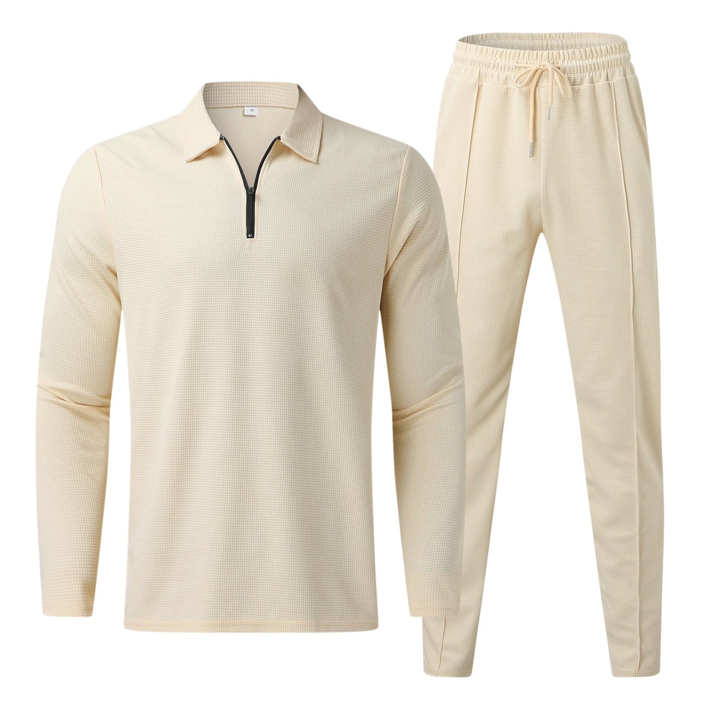 Harvey - Elegante y cómodo conjunto de polo de manga larga y pantalón