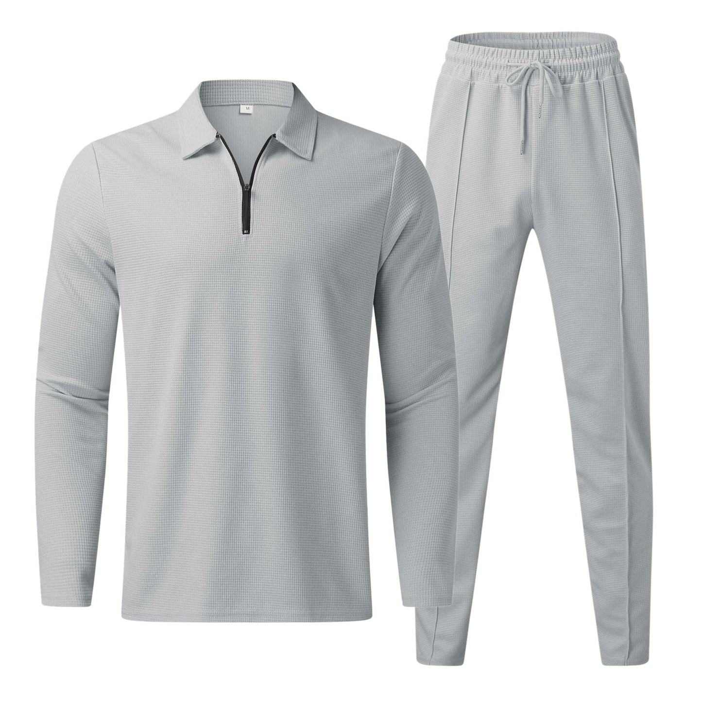 Harvey - Elegante y cómodo conjunto de polo de manga larga y pantalón