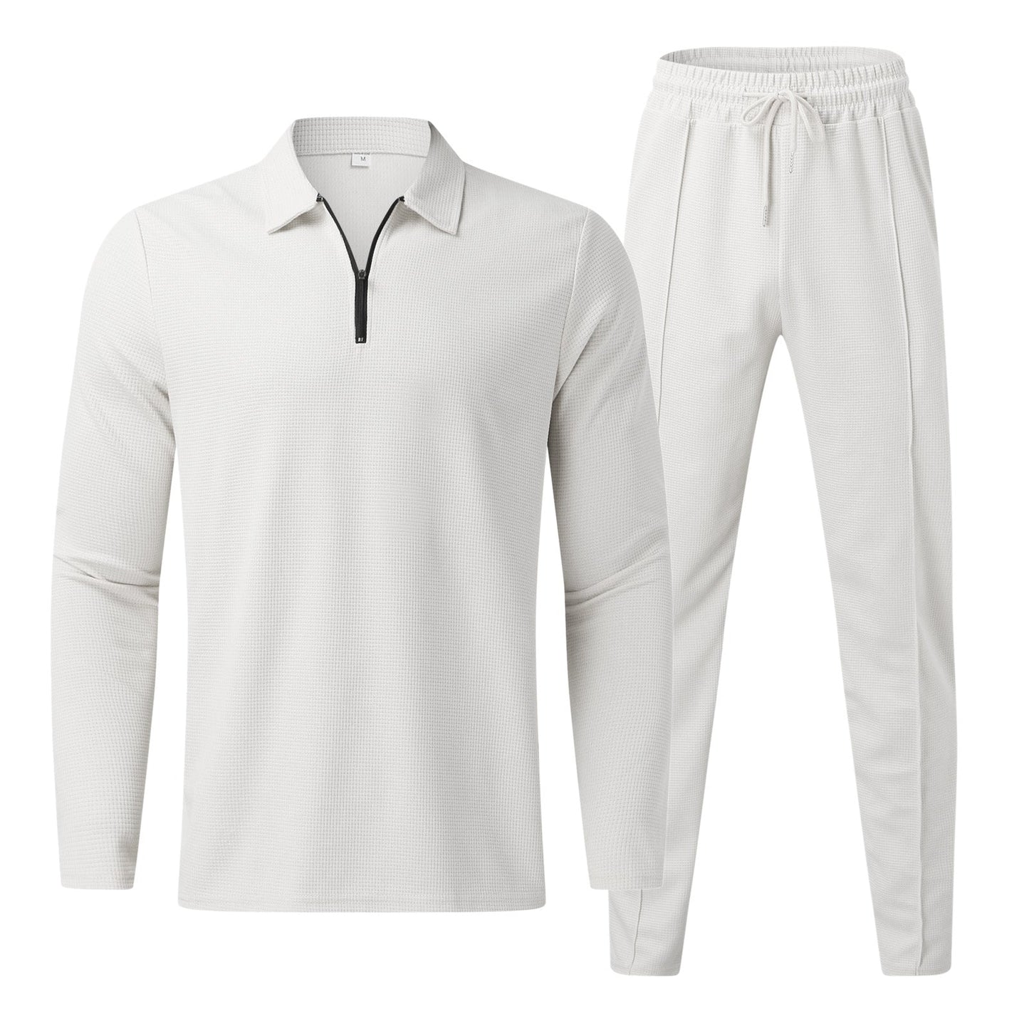 Harvey - Elegante y cómodo conjunto de polo de manga larga y pantalón