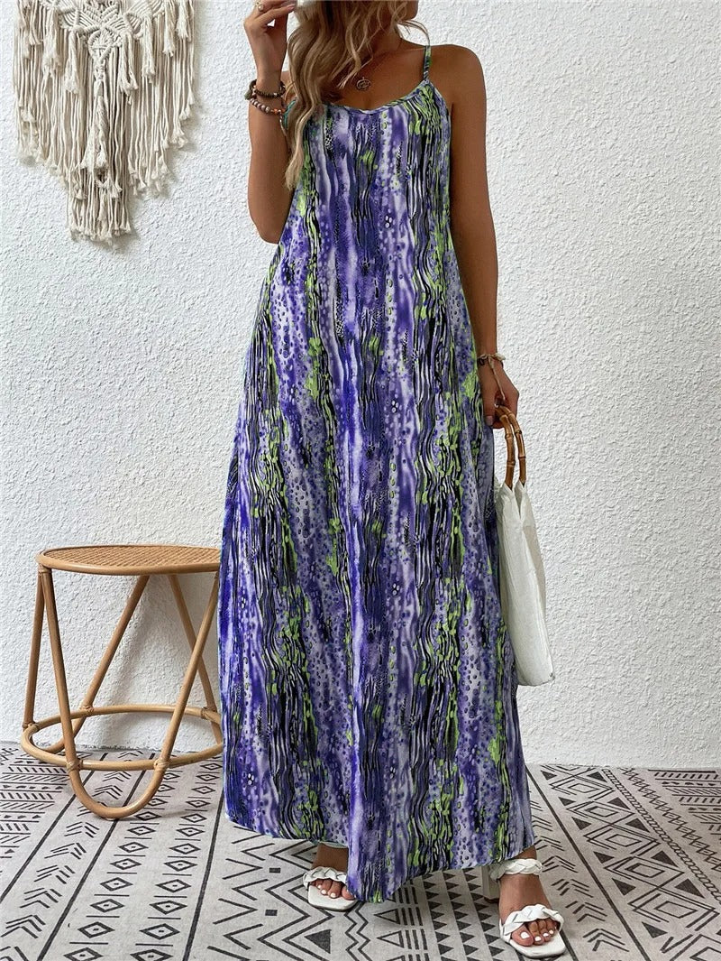 Lainey - Elegante vestido largo bohemio sin mangas