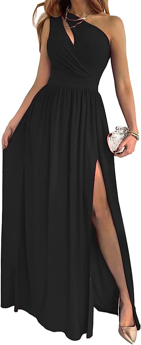 Bianca - Vestido minimalista con abertura alta