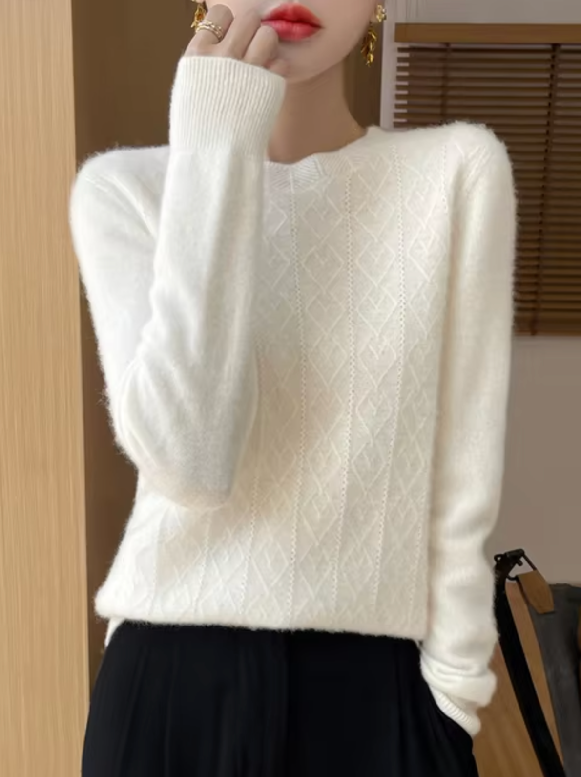 Akia – Jersey de punto de lana cashmere