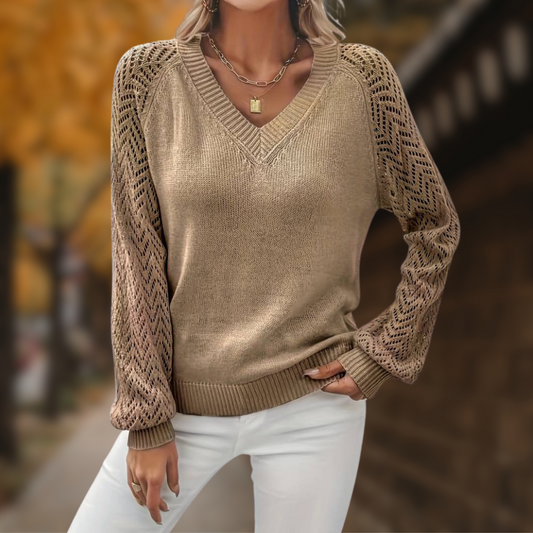 Naomie - Suéter informal y elegante con cuello en V