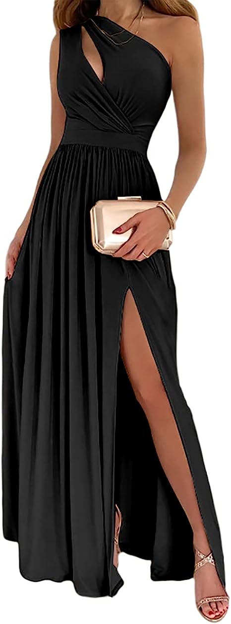 Bianca - Vestido minimalista con abertura alta