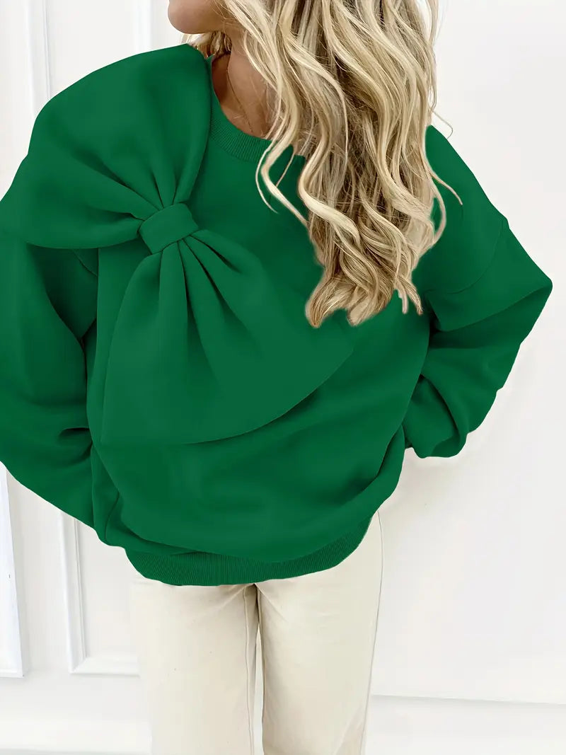 Benia – Suéter elegante con un gran lazo