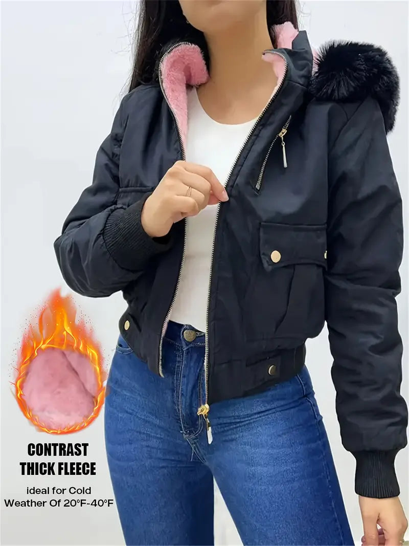 Barbara – Chaqueta corta confeccionada en forro polar de algodón