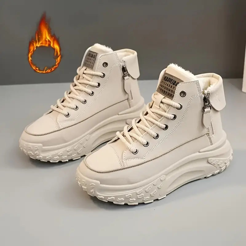 Vera - Botines de plataforma con forro de felpa